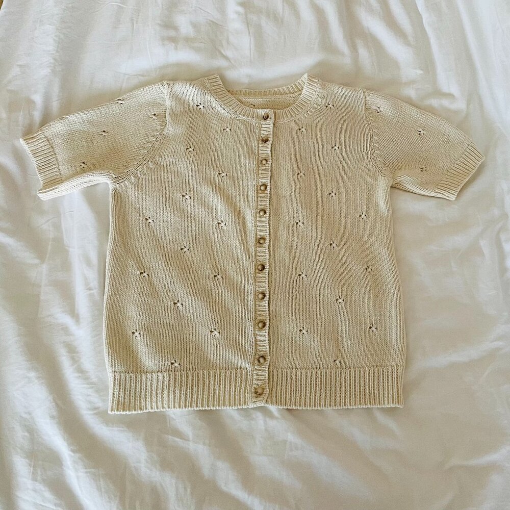 Sezane Kyle Cardigan Cream Size XS